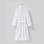 02 Classic White Coral Fleece Hotel Bathrobe 02