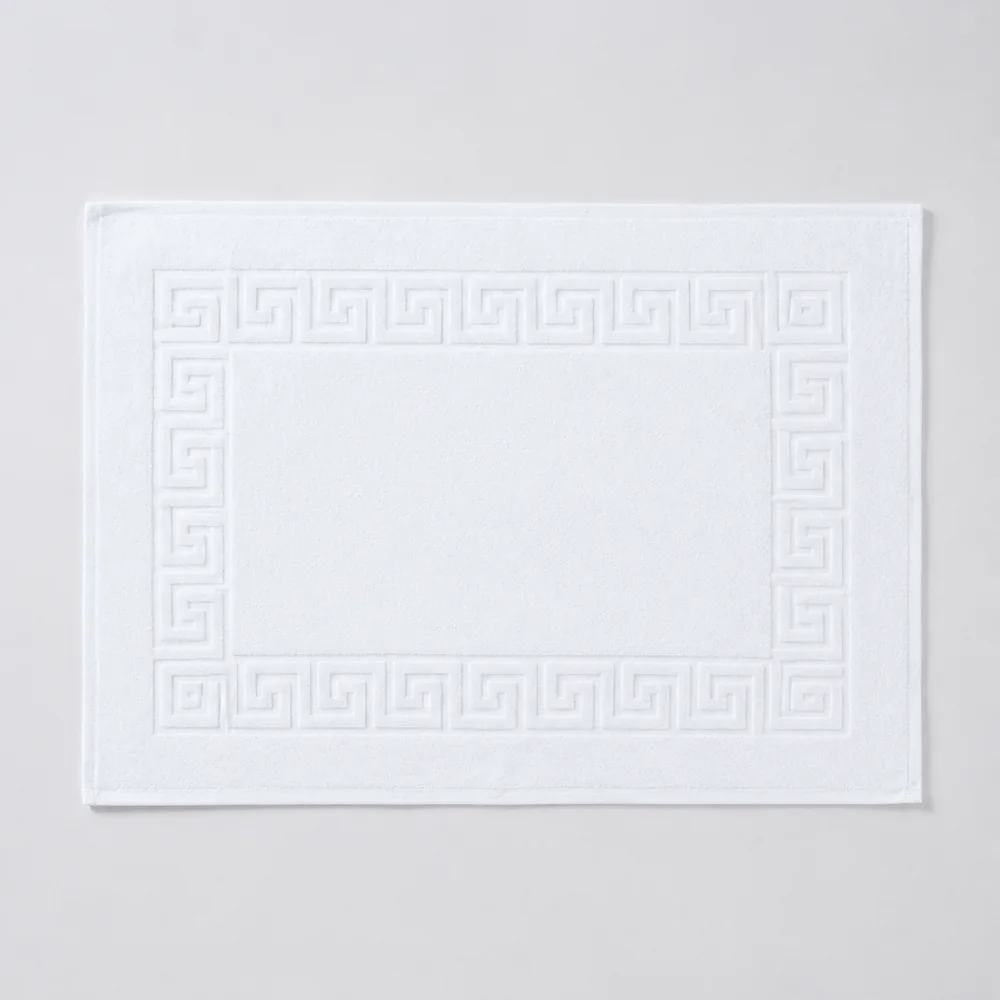 Greek Key Border Hotel Bath Mat