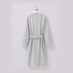 03 Marriott Gray Contrast Collar Gabardine Hotel Bathrobe 02