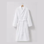 04 Classic White Gabardine Hotel Bathrobe 01
