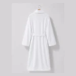 04 Classic White Gabardine Hotel Bathrobe 02