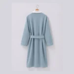 06 Dusty Blue Piping Gabardine Hotel Bathrobe 02