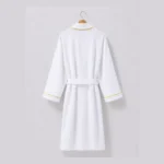 07 Gold Piping Embroidered Waffle Hotel Bathrobe 03