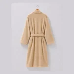 08 Warm Beige Coral Fleece Hotel Bathrobe 02