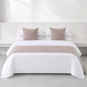 Blush Velvet Bed Runner and Cushion Set