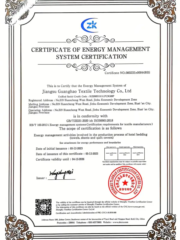 ISO50001 energy management system certification