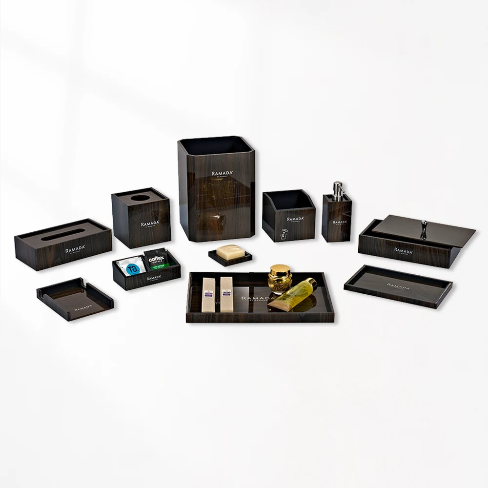 Noir Walnut Prestige Hotel Room Accessories Collection Product Description