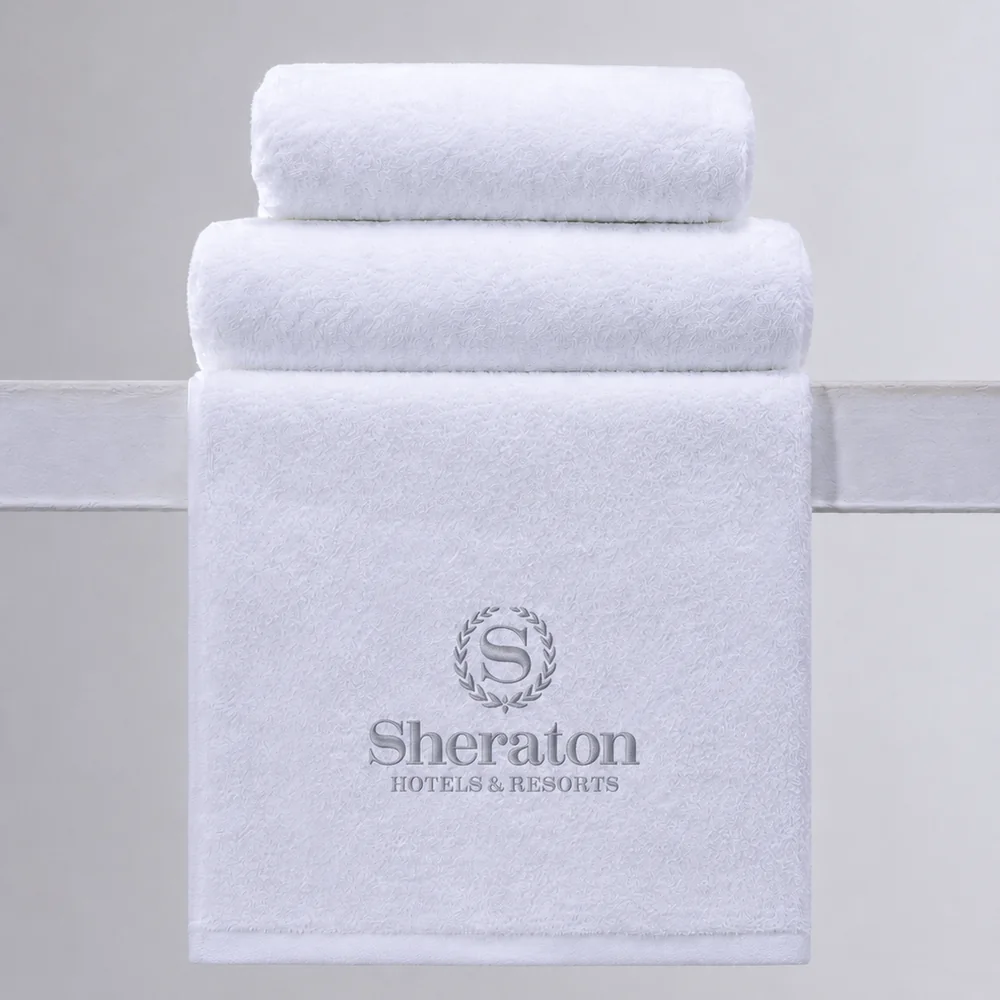 Sheraton Silver Logo Embroidered Hotel Towel