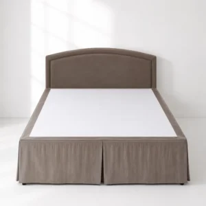 Taupe Plain Velour Bed Skirt