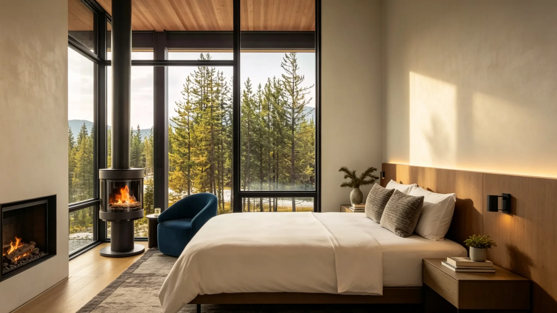 Themed hotel room with distinctive decor