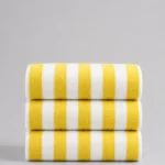 Yellow Stripe Beach Towel 01
