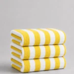 Yellow Stripe Beach Towel 04