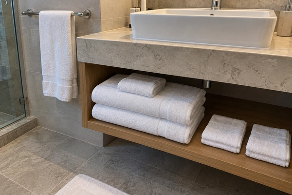 5 star hotel towel in premium white cotton terry