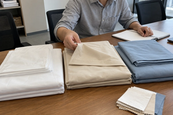 white hotel linen sorting and inventory management